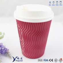 Impressão Flexo Kraft Ripple Wall Coffee Paper Cup